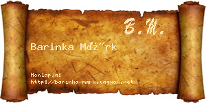 Barinka Márk névjegykártya